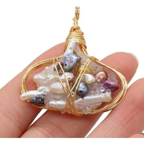 New Style Fashion Pendant Natural Stone Irregular Winding Pearl For Jewelry Making DIY Necklace Bracelet Accessory