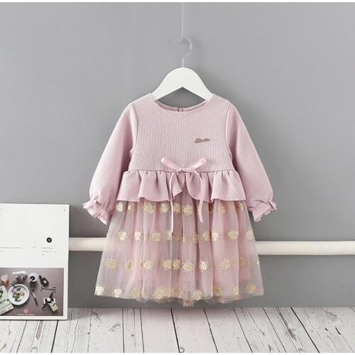 Girl Clothes New IDEA Autumn Flowers Embroidery Kids Dresses For Baby Girls Party Wedding Dress Children Princess Dress