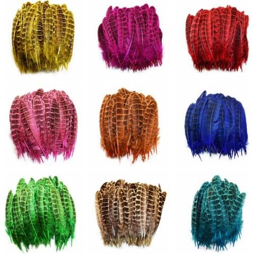 Wholesale Natural Pheasant Feather 4-6"/10-15CM High Quality Dyed Female Feathers for Crafts DIY Jewelry Accessories Cheap Plume