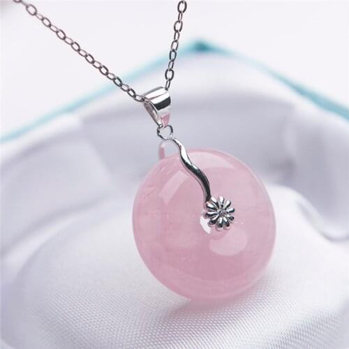 Genuine Natural Rose Quartz Star Light Pendant 20x8mm Women Heart Love Mozambique Queen Clasp Crystal Pendant Jewelry AAAAA