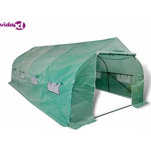 VidaXL Portable Steel Frame Greenhouse Warm Garden Tier Cover Walk-In Household Plant Greenhouse Tent Protect Plant Flowers