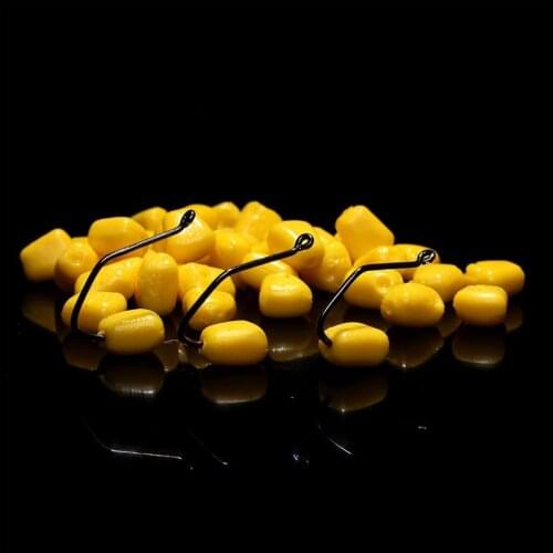 100pcs Corn Smell Carp Fishing Lure Silicone Soft Plastic Bait Tackle Floating Lures Fish Artificial Accessories Set Pond lake