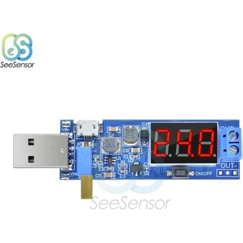 DC-DC 5V to 1.2 -24V Micro USB Step UP/Down Power Supply Module Adjustable Boost Buck Converter LED Digital Display