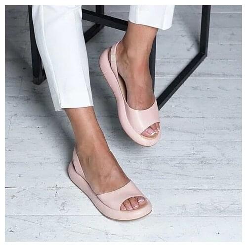 Summer women sandals flat shoes woman fashion sandals ladies Peep Toe Female Summer plus size Shoes female