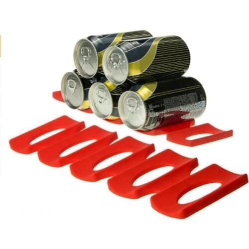 Foldable Wine Bottle Rack Beer Can Tank Fridge Silicone Pads Tile Cushions Storage Rack Space Saver Beverage Storage Shelf