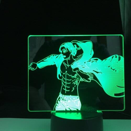 Anime 3d Light Attack on Titan Table Lamp for Bedroom Decor Birthday Gift Manga Attack on Titan LED Night Light Lamp