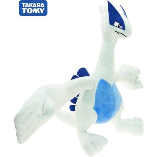 TAKARA TOMY Pokemon 35cm Pikachu God Beast Lugia Soft Stuffed Peluche Dolls Gift for Kids' Christmas