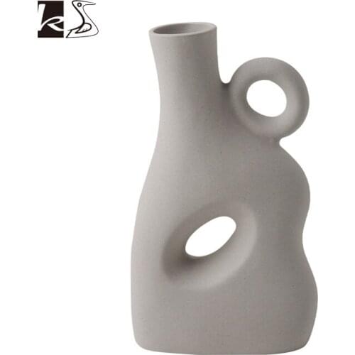Creative INS Home Decor Vase Decoration Flower Vase Home Living Room Decoration Flower Pot Cachepot For Flowers Ceramic Vase