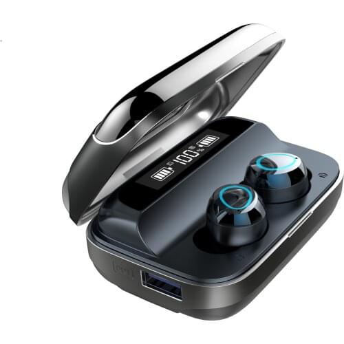 Bluetooth Earphone TWS Headset with Mic Wireless Headphones Handsfree Stereo Earbuds with Large Capacity 2800mAh Battery