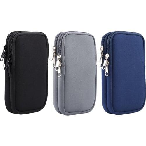 Universal Double layer Neoprene Pouch Bag Sleeve Case For Samsung A10S A20S A30S A01 A11 A21 A31 A41 A51 A71 5G zipper card slot