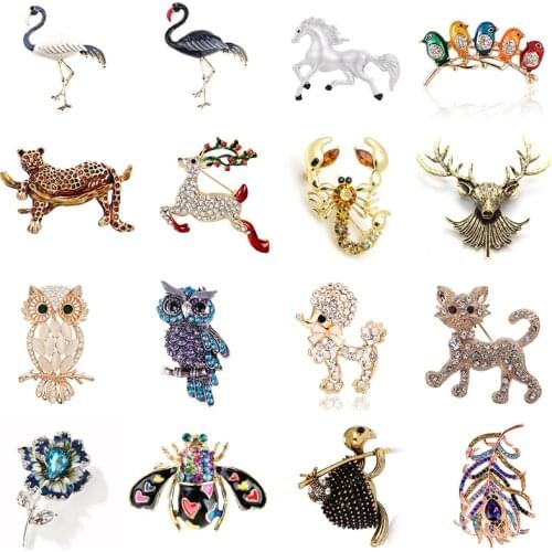 Velishy Flamingo Brooches For Clothes