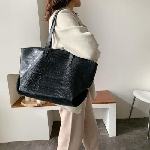 Large Capacity Women Pu Leather Tote Bags High Quality Female Handbags Messenger Bags Fashion Designer Ladies Big Shoulder Bag