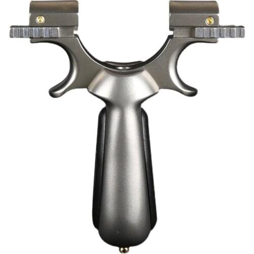 Outdoor High Precision Powerful Hunting Shooting Slingshot Stainless Steel Non Binding Fast Flattened Leather Catapult Launcher