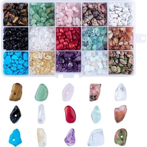 1 Box Irregular Natural/Synthetic Chip Stone Beads Stone Pieces for Jewelry Making DIY Bracelet Necklace 5~8x5~8mm Hole:1mm