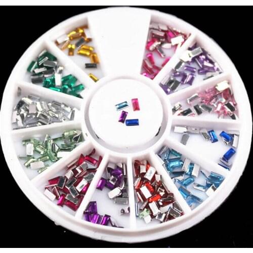 1 Box Colorful Glitter Rhinestones Crystal Ab Non Fix Flatback Strass Sewing Fabric Garment Rhinestone Nail Art Stone