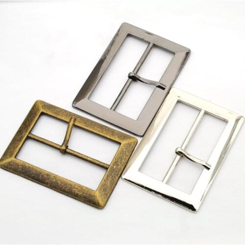 10pcs/lot 50mm 2inch big metal alloy belt buckle bronze/shinny silver/black square simple pin buckle free shipping BK023-50