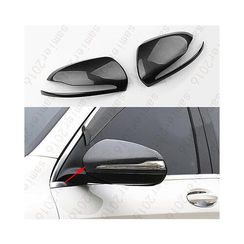 2x Carbon Fiber Rearview Mirror Protector Cover Trim For Benz GLC Class X205 16