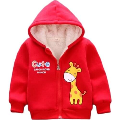2018 Retail Boys fashion Cartoon Winter fur coat,children outerwear,girls cotton thick warm hoodies jacket kids clothes 1-4Y