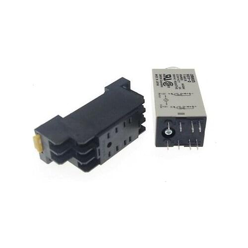 24VAC max 3S H3Y-2 Power On 3A Time Delay Relay Solid-State Timer DPDT Socket