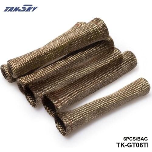 6PCS/BAG Vulcan Lava Protector Sleeve Spark Plug Wire Boots 6Cyl For Ford Mustang GT / For Cobra V8 5.0L TK-GT06TI