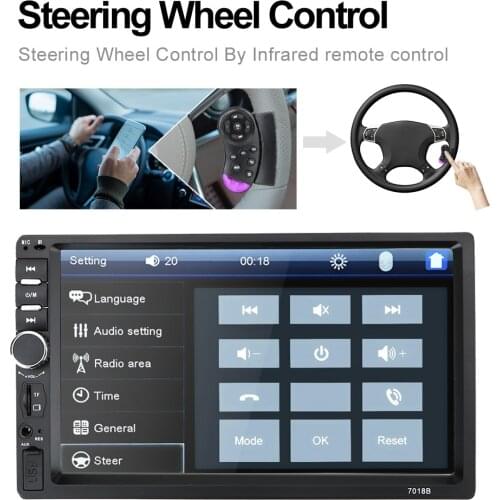 Touch Screen HD Multimedia Player Car Reversing Display 7010B /7012B/7018B Car 7" MP5/FM Player 2Din Car Radio Player