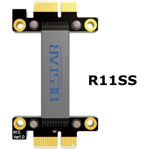 8G/bps Riser PCI-E PCIe 3.0 x1 PCI-Express Male to pci-e 1x male Graphics card Extension riser Extender PCI Express ribbon cable