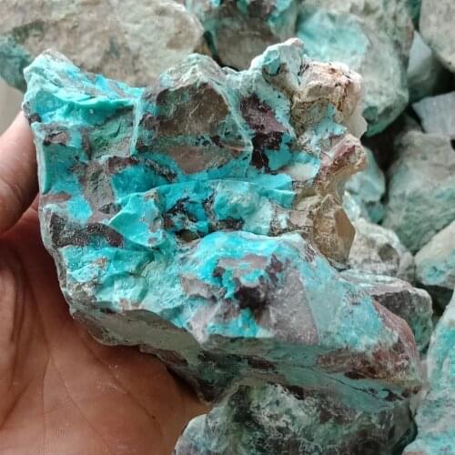 DHXYZB 100-500g Natural chrysocol stone Raw Gemstone rock Quartz Crystal Rough Mineral Specimen Healing malachite home Decor