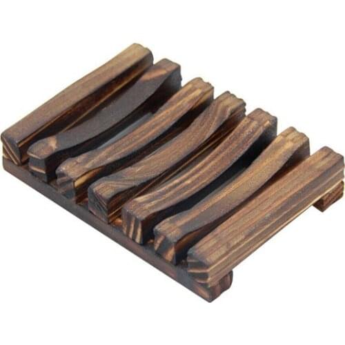 Bamboo Wood Soap Dish Storage Holder Bath Shower Bathroom Soap Holder