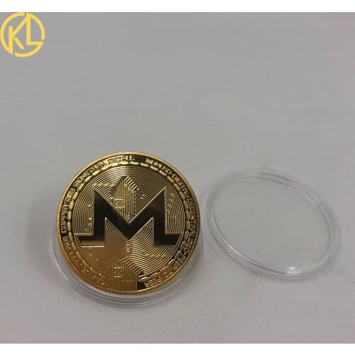 Dropship Gold Plated Monero Coin Collectible Gift Casascius Bit Coin BTC Coin Art Collection Physical Gold Commemorative Coins