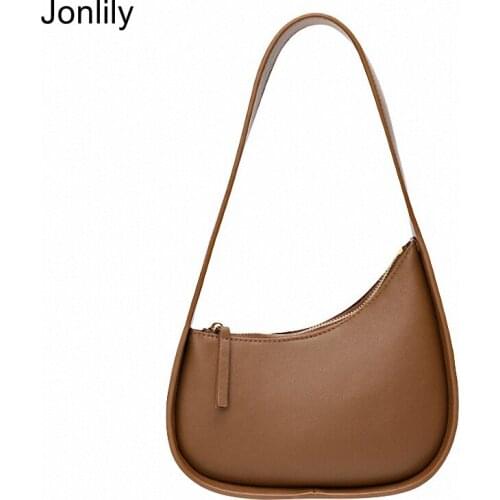 Jonlily Women Genuine Leather Shoulder Bag Female Elegant Handbag Totes Fashion City Daybag Teens Purse -KG487