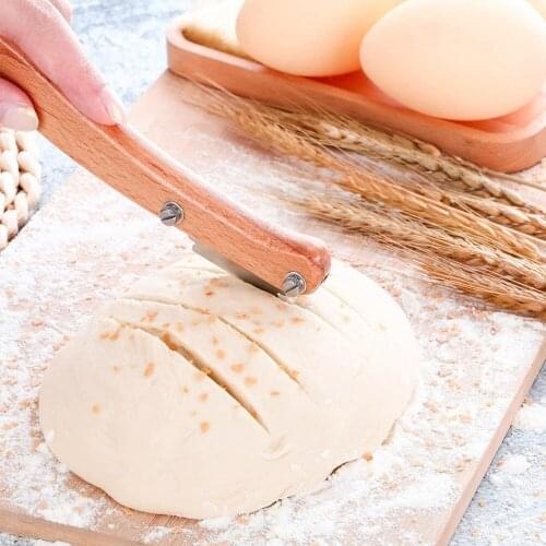 Bread Lame Wooden Handle Bread Slashing Tool Dough Scoring Knife With 5 Pieces Replaceable Blades For Bread Making Kitchen Tool