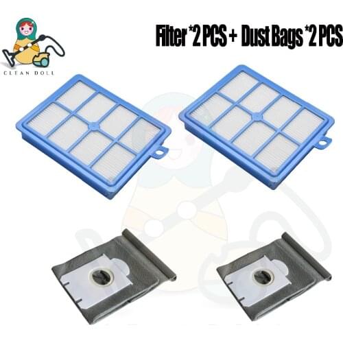 4-PACK HEPA Filter Dust Bags S-bag For Philips FC9050-FC9079 FC9150-FC9179 FC9180-FC9199 FC8720 -FC8729 Vacuum Accessories