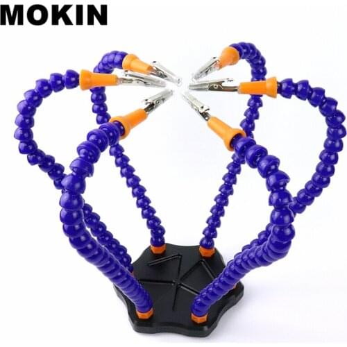 Multi Soldering Station Helper Hands With 6pcs Flexible Arms For PCB Board Soldering Assembly Repair Welding Tools