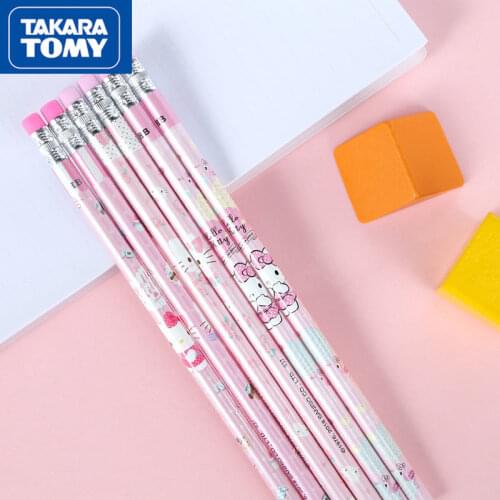 TAKARA TOMY Fashion Cute Cartoon Hello Kitty Childrens Pencil Simple Primary School School Supplies