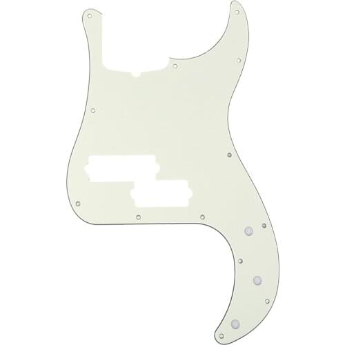 Musiclily Pro 5-String 13-Hole Contemporary P Bass Pickguard for Fender American Precision Bass, 3Ply Ivory