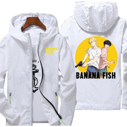 Mens Fashion Jackets and Coats New Mens Spring summer Jacket Banana Fish Men Outdoors Clothes Casual Streetwear