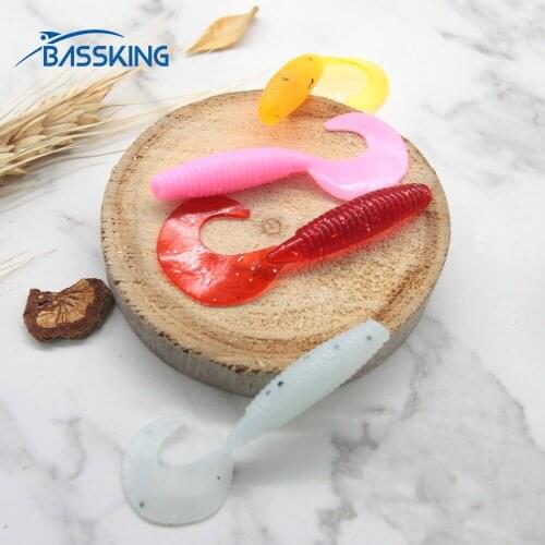 BASSKING 20pcs Soft Bait 60mm1.75g Fishing Lure Carp Fishing Wobbler Peche Swimbait Aritificial Bait Pesca Leurre Soft Lure
