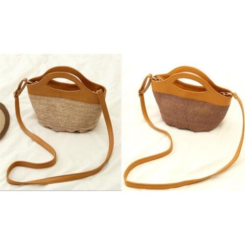 Newest Female Shoulder Bag, Multipurpose Large Capacity Messenger Bag Handbag for Adult Women, Beige/Coffee