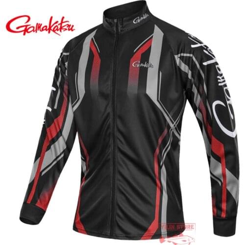 2021 New Gamakatsu Fishing Clothing Summer Men Outdoor Hiking Cycling Fishing Shirt Quick Dry Breathable Fishing Clothes