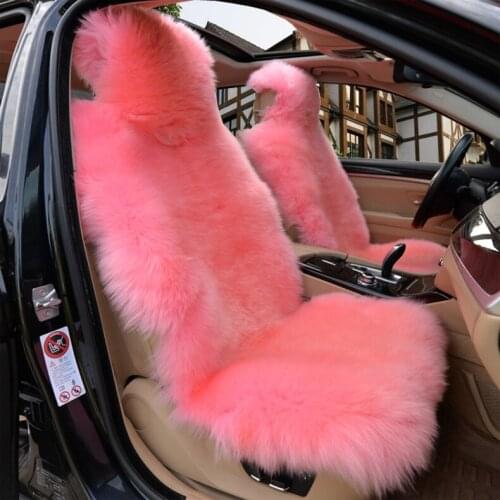 Natural sheep skin car seats cushion real fur seat cover for seats in winter 5 car seats in 1 set universal product