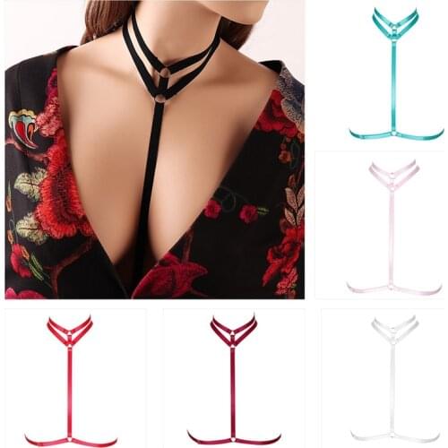 Harajuku Sexy Tight Strap Women Body Bondage Cage Sculpting Harness Waist Belt Straps Suspenders Belt Elasticity Body Harness