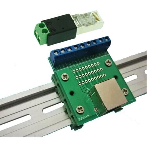 RJ45 8P8C Modular Plug to Screw Terminals Blocks Adapter