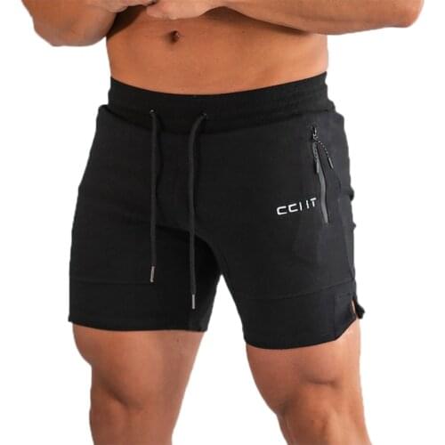 Fitness Shorts Men Casual Style Drawstring Polyester Short Pants Sports Trousers For Fitness Trainning