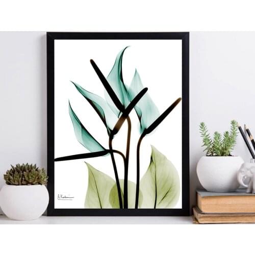 Noah Art Nordic Minimalist Art Canvas Prints Posters Watercolor Green Flower on Canvas Wall for Living Room Home Decor no Frame