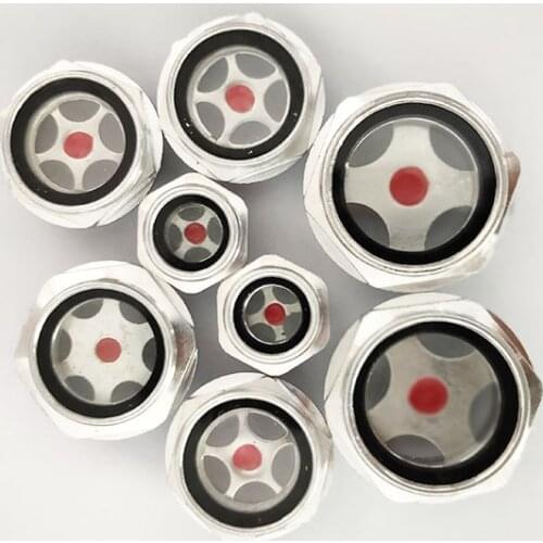M36 M39 M42 M48 M60 Metric Male Thread Aluminum Alloy Hex Head Oil Level Sight Glass Window For Air Compressor Machine Tool