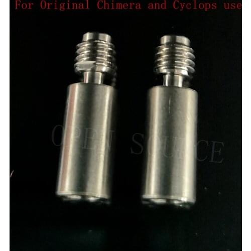 2pcs Super smooth Titanium Heat Break throat thermal barrel F/ Original V6 Chimera / Chimera+ Cyclops+ Hotend 3d printer