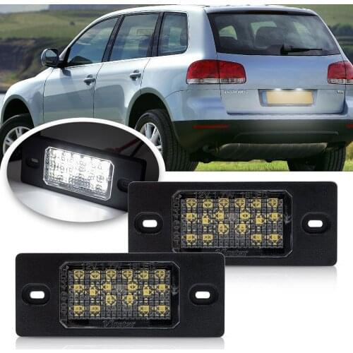 LED License Number Plate Light for VW Touareg Passat B5.5 Golf 4 Golf 5 Tiguan Porsche Cayenne 2pcs Canbus Tail Lamps