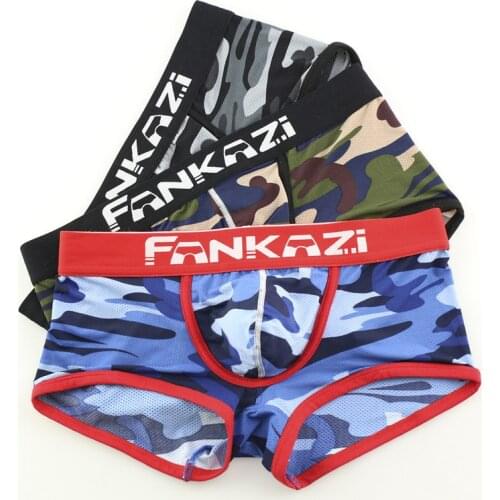 Mens Boxers Sexy Underwear Camouflage Breathable Boxer Shorts Male Underpants Penis Pouch Homme Panties Mens Lingerie Nightwear