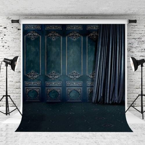 VinylBDS 6.5X10FT Retro Door Photography Backdrop Curtain Gloomy Room 3D Baby Photography Backdrop Background