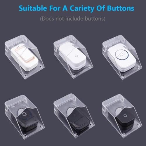 Transparent Waterproof Cover for Wireless Doorbell Door Bell Ring Chime Button Transmitter Launchers Heavy rain snow